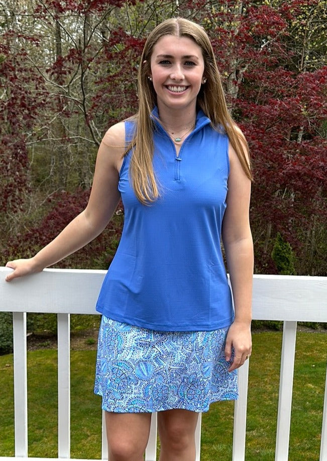 Beachtime Sleeveless 1/4 Zip Top
