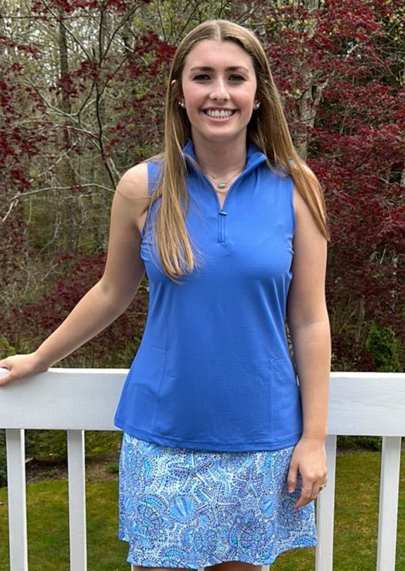 Beachtime Sleeveless 1/4 Zip Top