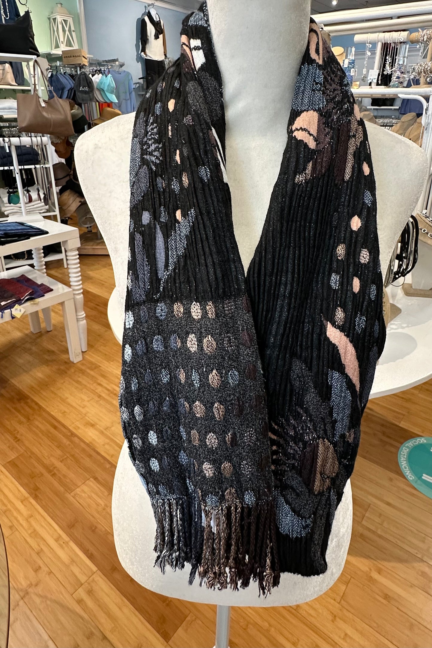 Silk Blend Fringed Scarves