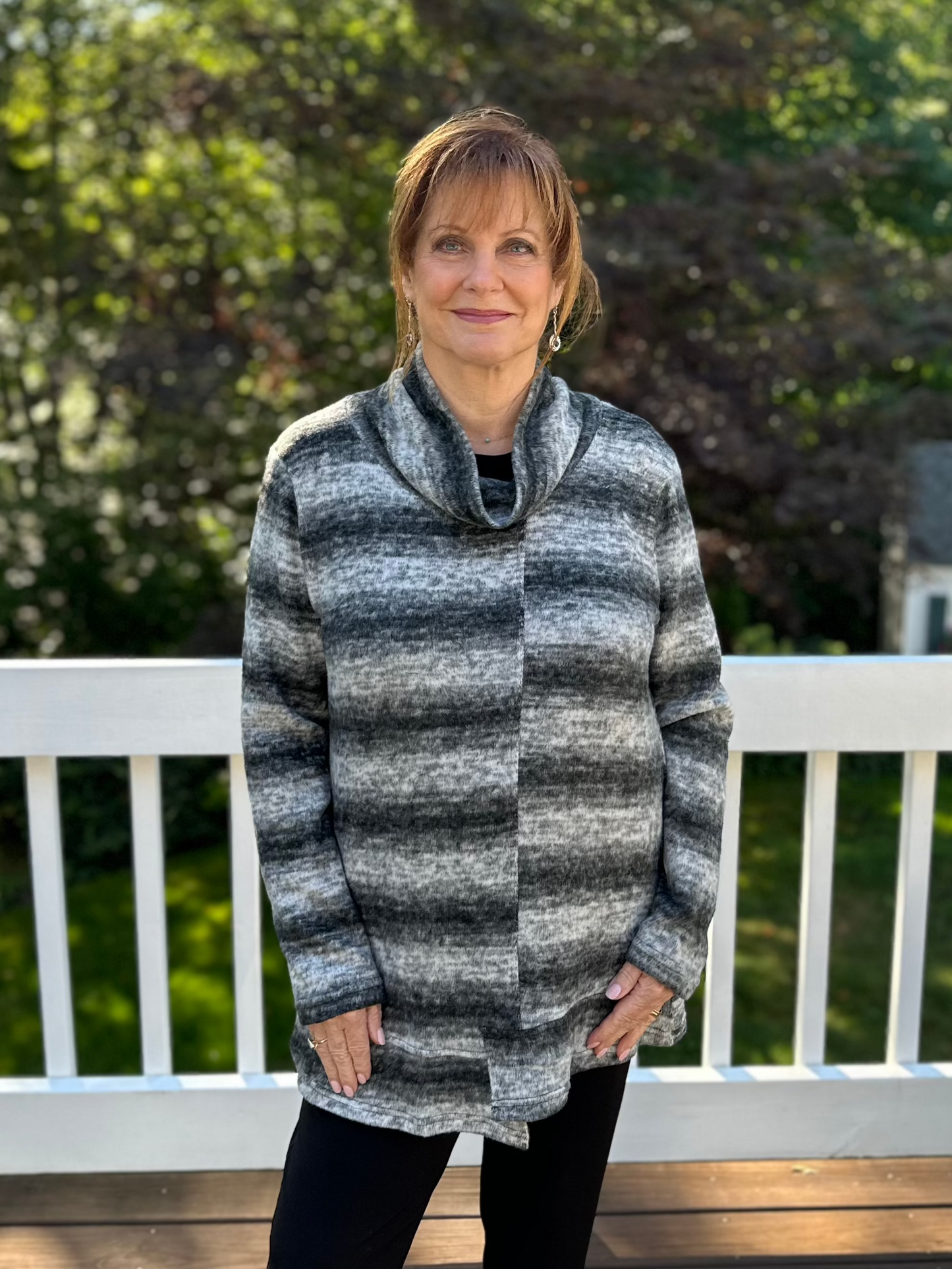 Shana Fleece Cowl Neck Sweater-50% OFF