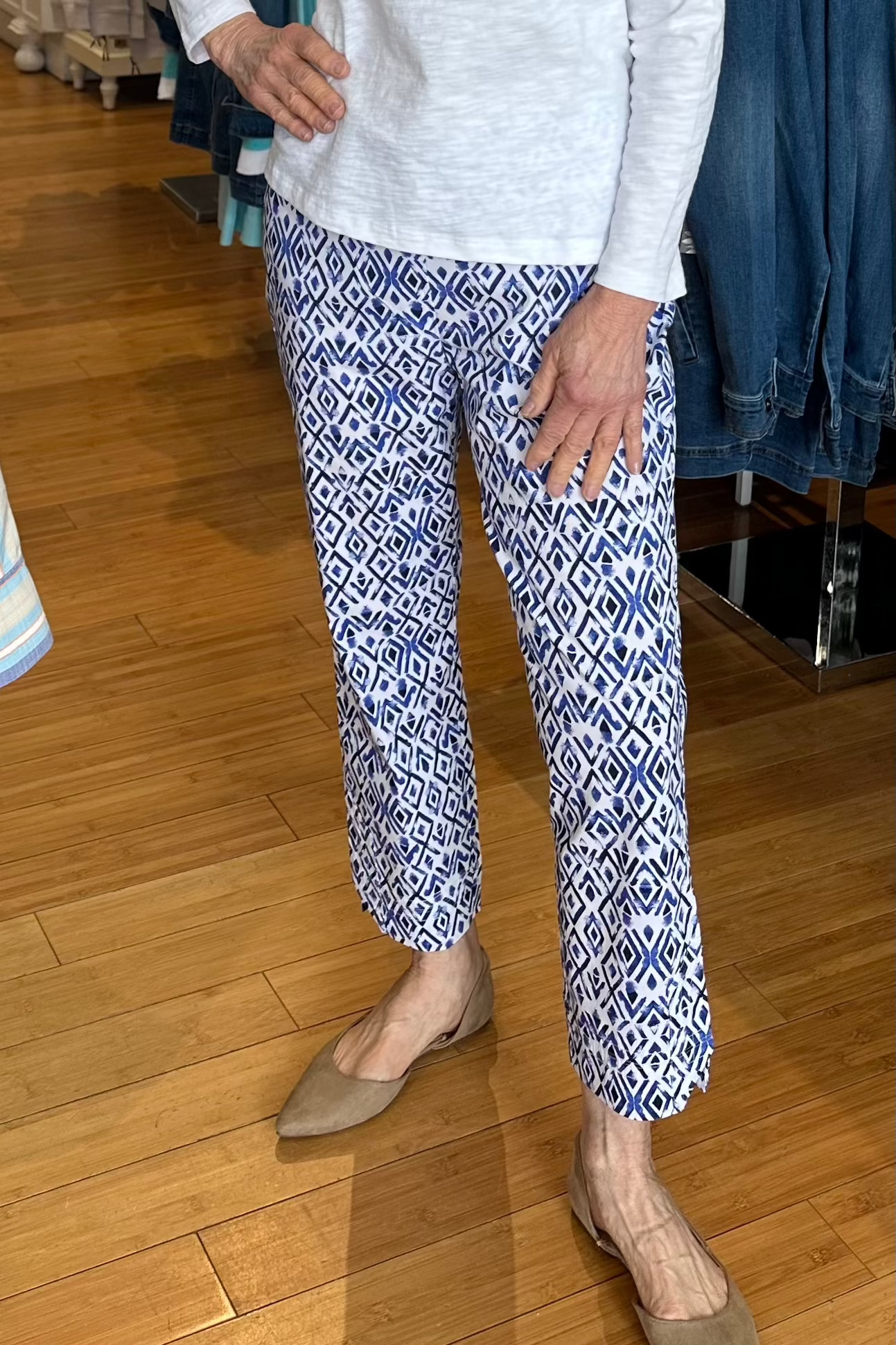 Foil Print 7/8 Trapeze Pant