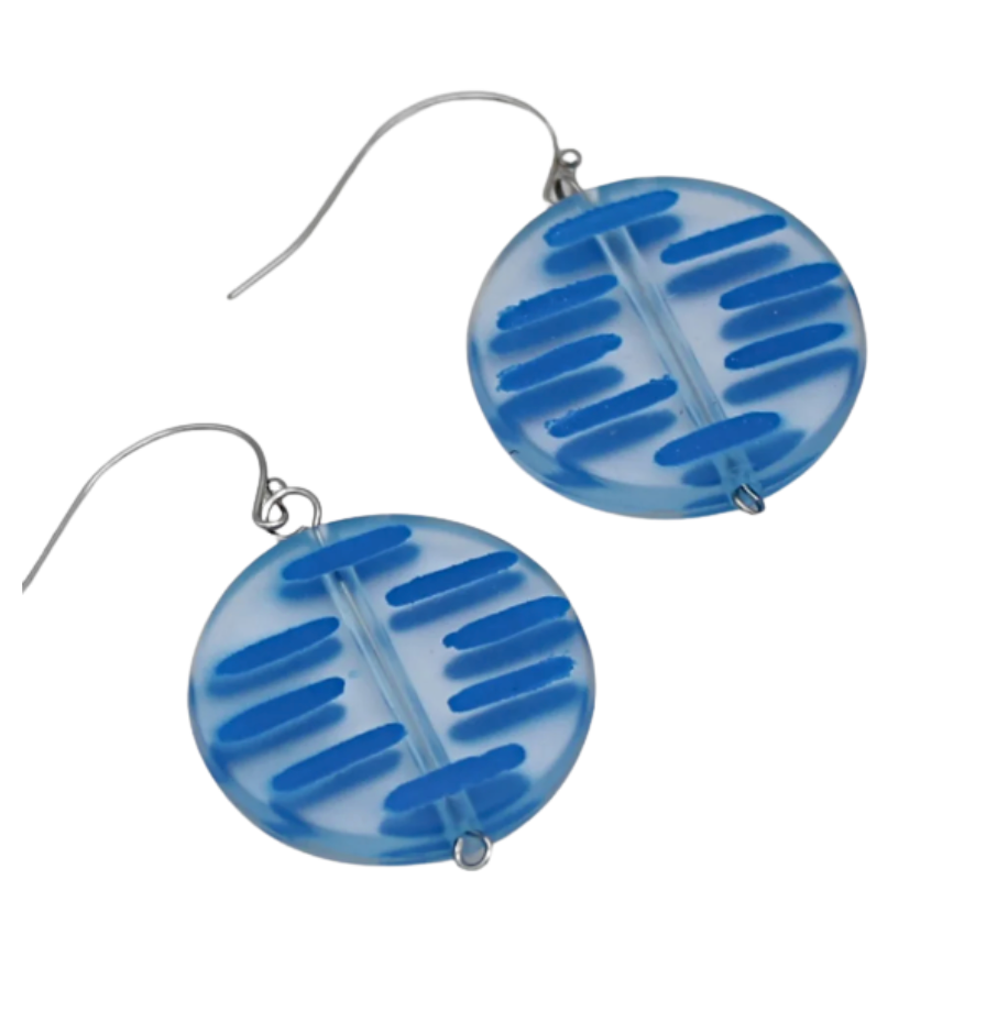 Sylca Blue Greer Resin Earrings