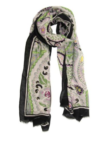 Black Paisley Scarf