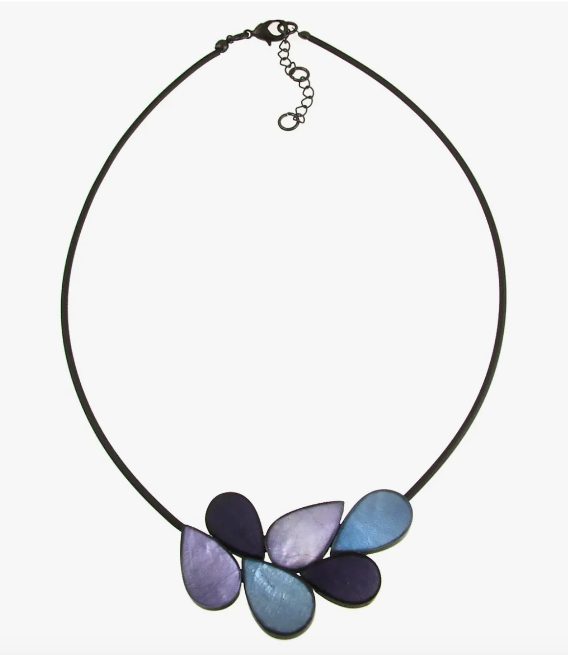Origin Resin Petal Necklace-Periwinkle