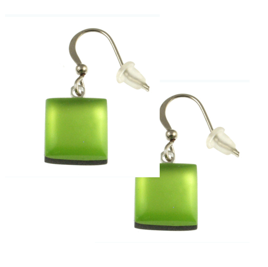 Origin Square Button Resin Earring