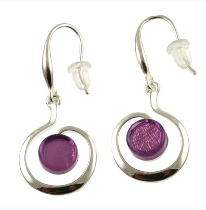 Origin Swirl Earring-Purple