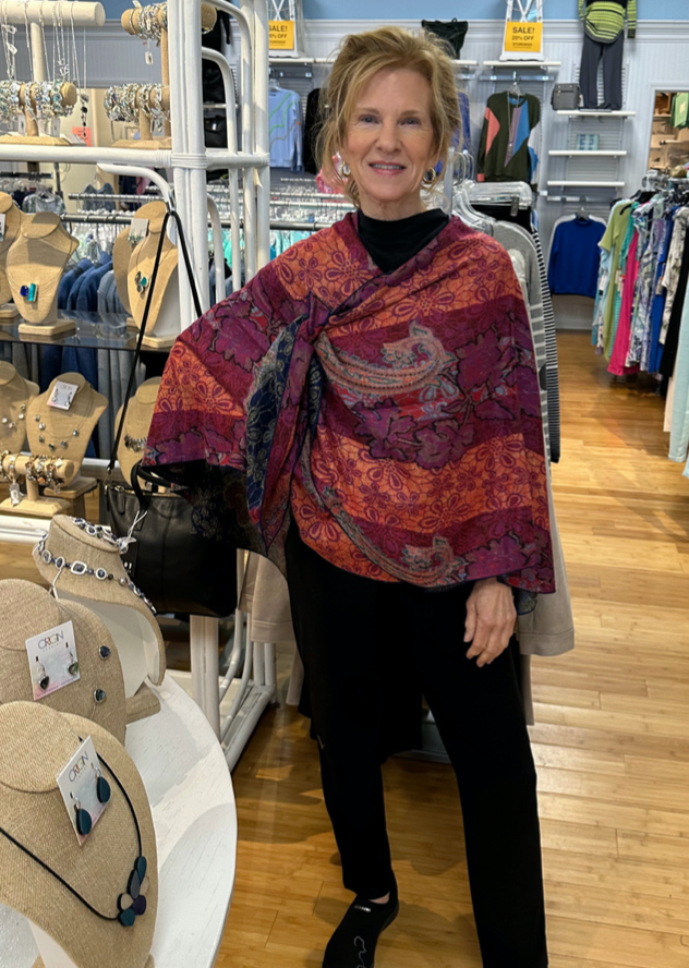 Cashmere Buckle Shawl/Wrap