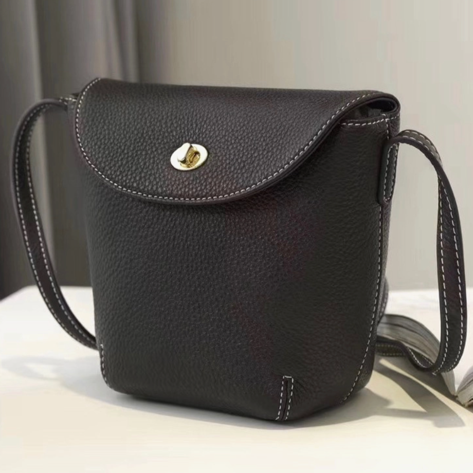 Leather Crossbody Bag-Black-RESTOCKED