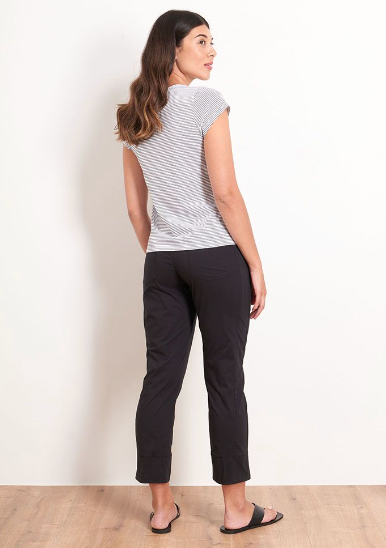 Foil Your Turn Cuff Pocket Trapeze Pant