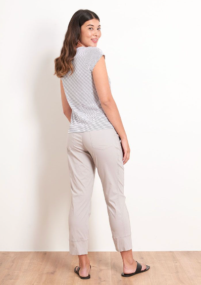 Foil Your Turn Cuff Pocket Trapeze Pant