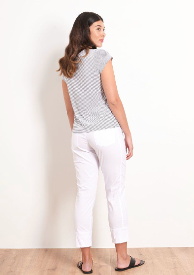 Foil Your Turn Cuff Pocket Trapeze Pant