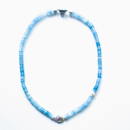 Sea Lily Aqua Quartz Necklace