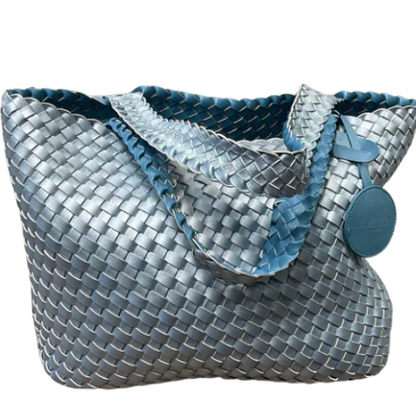 Ilse Jacobsen Tote Bag-Allure Blue/Metallic