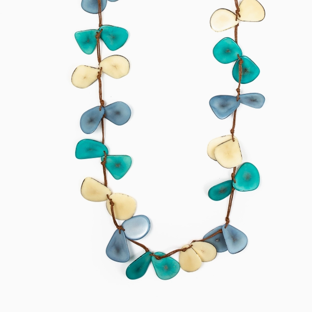 Organic Tagua Slice Necklace