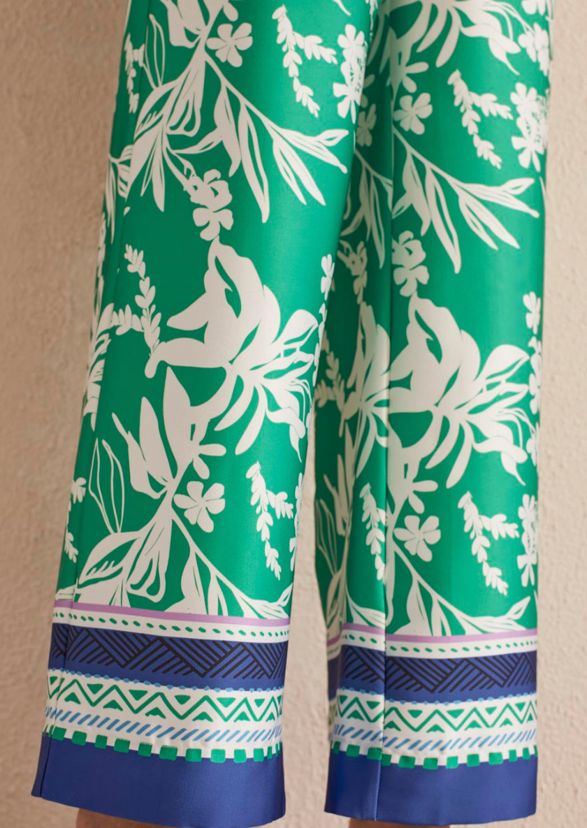 Tribal Flowy Border Print Pant-50% OFF