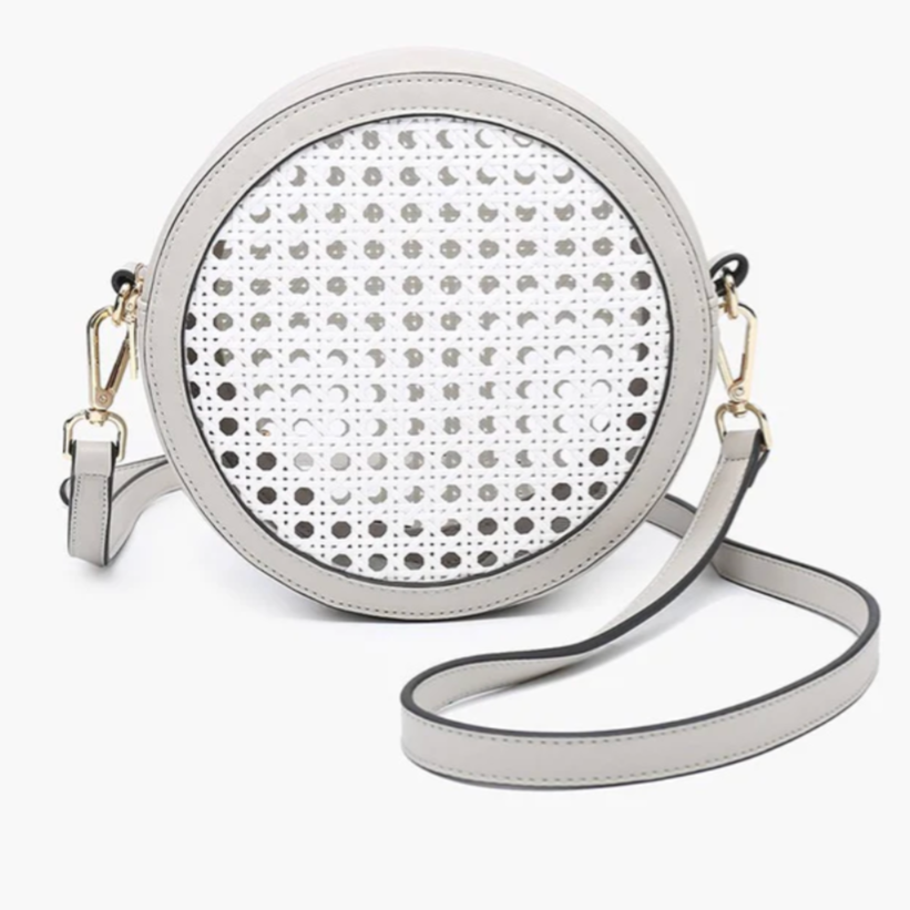 Francis Rattan Circular Crossbody