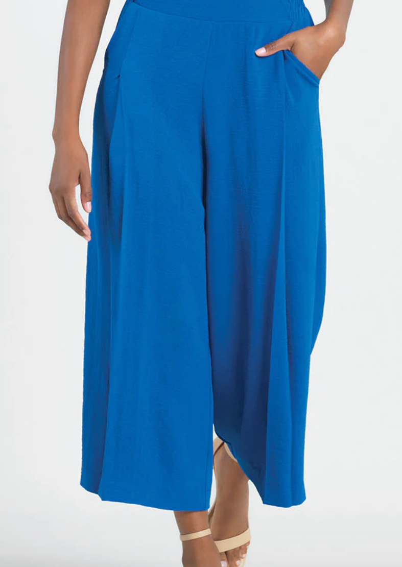 Clara SunWoo Soft Textured Rayon - Side Pocket Culotte Pant