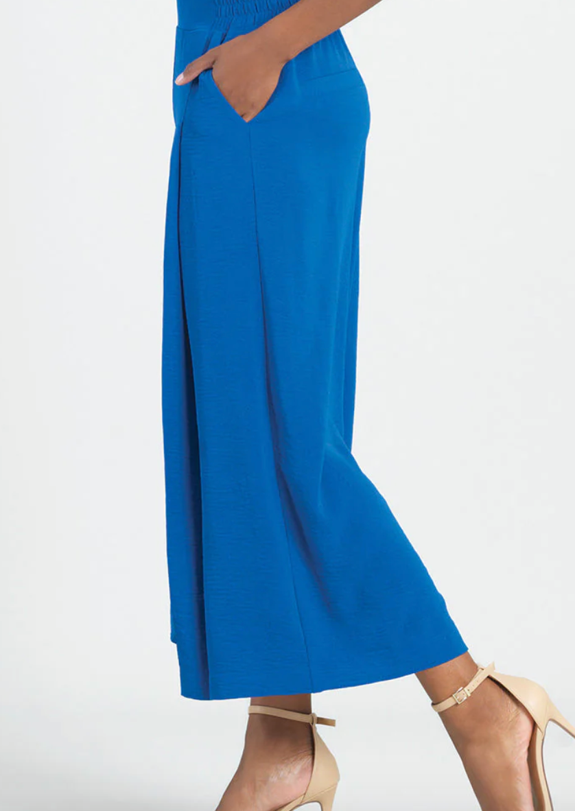 Clara SunWoo Soft Textured Rayon - Side Pocket Culotte Pant