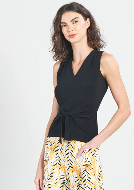Clara SunWoo Tie Front V-Neck Top