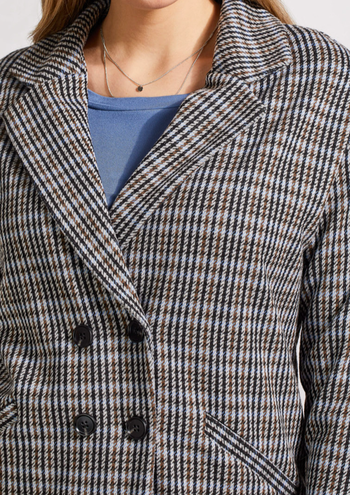 Double Breasted Tribal Knit Blazer-50% OFF