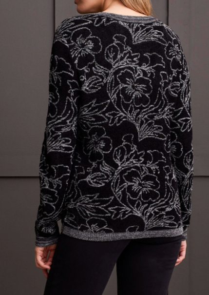 Tribal Long Sleeve Scoop Neck Sweater-50% OFF
