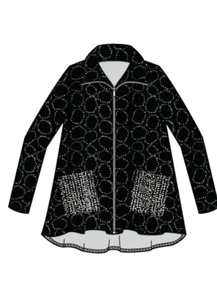 Habitat Core Travel Knit Circles Zip Front Jacket-50% OFF