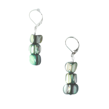 Sea Lily Turquoise Nugget Earrings