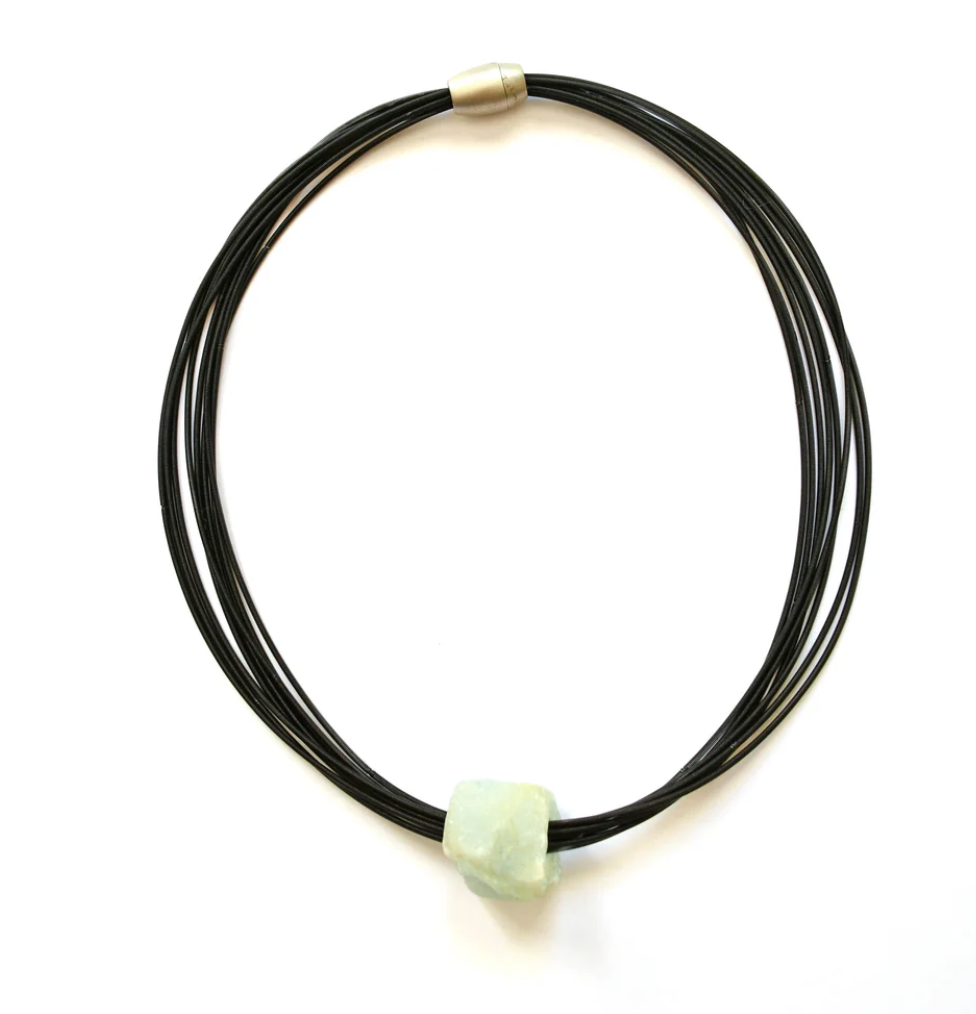 Sea Lily Multi Strand Aquamarine Necklace-NEW!