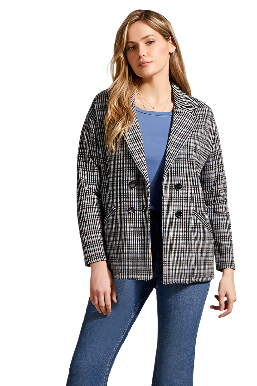 Double Breasted Tribal Knit Blazer-50% OFF