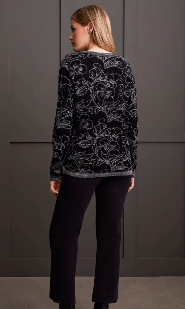 Tribal Long Sleeve Scoop Neck Sweater-50% OFF