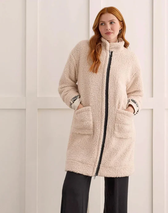 Tribal Lightweight Sherpa Coat-50% OFF