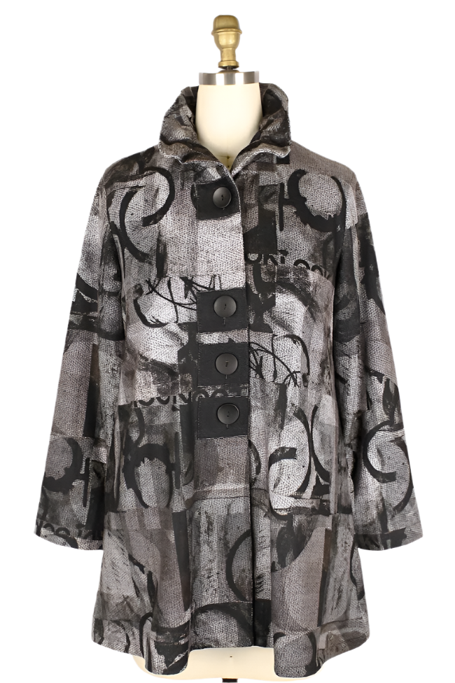 Damee Multi Print Long Jacket-50% OFF