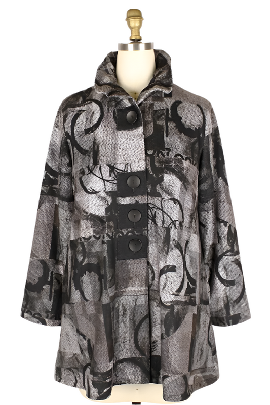 Damee Multi Print Long Jacket-50% OFF
