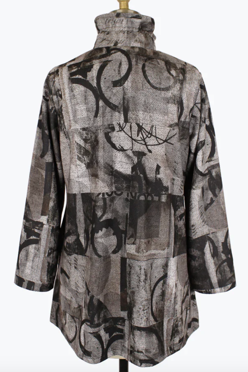 Damee Multi Print Long Jacket-50% OFF