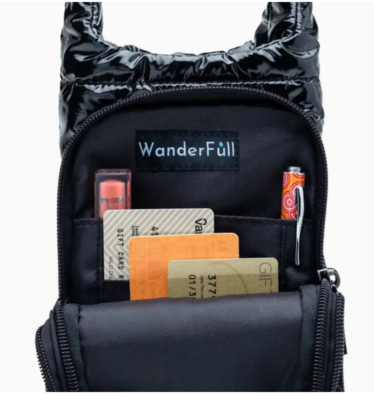 The Original WanderFull Hydrobag-Glossy Black-Black Strap