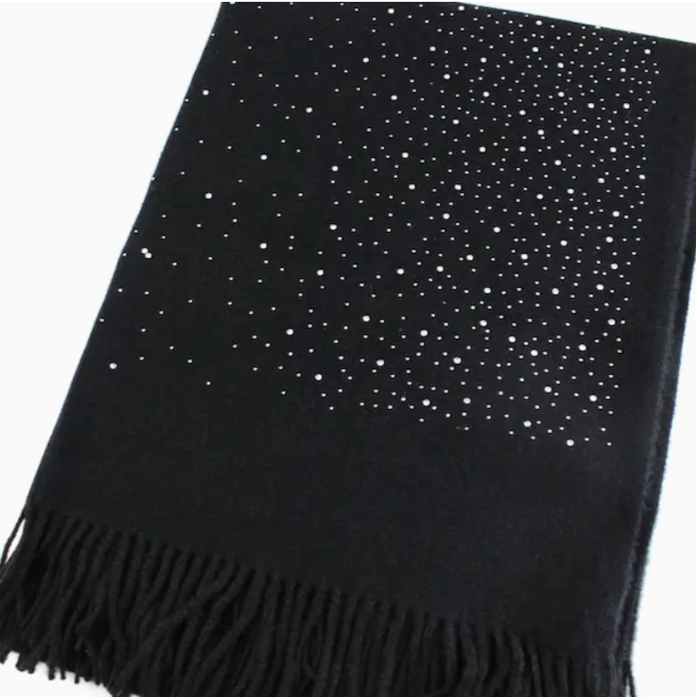 Mischa Rhinestone Embellished Scarf-RESTOCKED