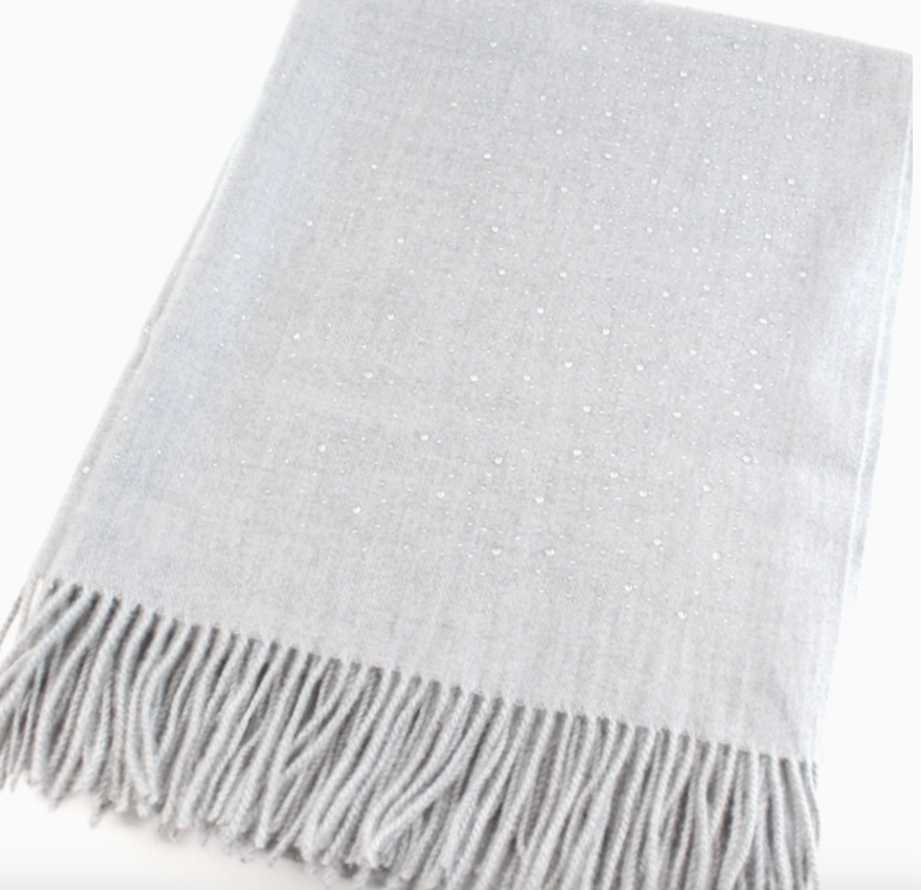 Mischa Rhinestone Embellished Scarf-Silver-RESTOCKED