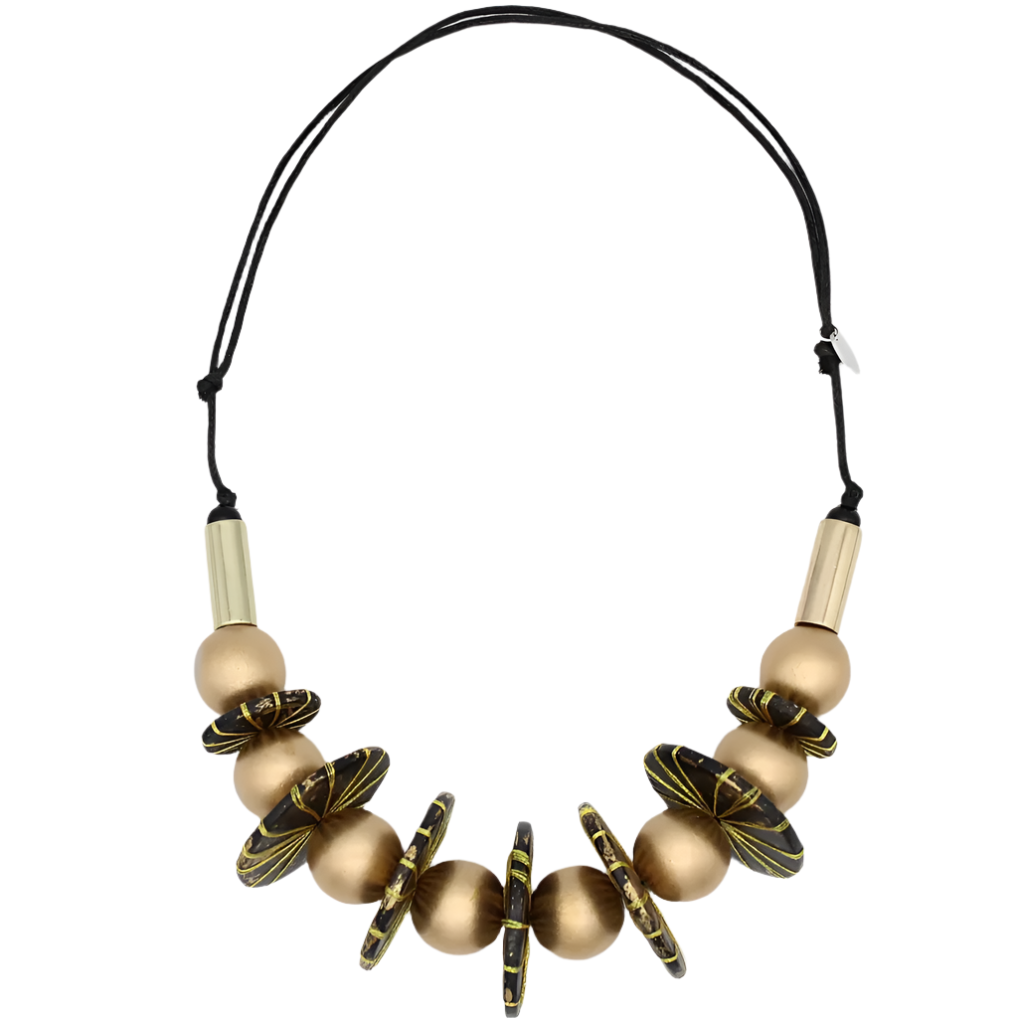 Black and Gold Luxe Necklace