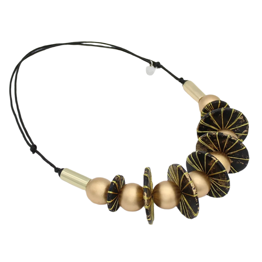 Black and Gold Luxe Necklace
