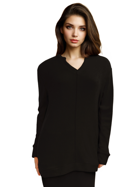 La Cera V-Neck Pocket Tunic-50% OFF