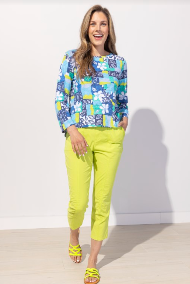 Escape Peruvian Cotton Block Print Boxy Tee