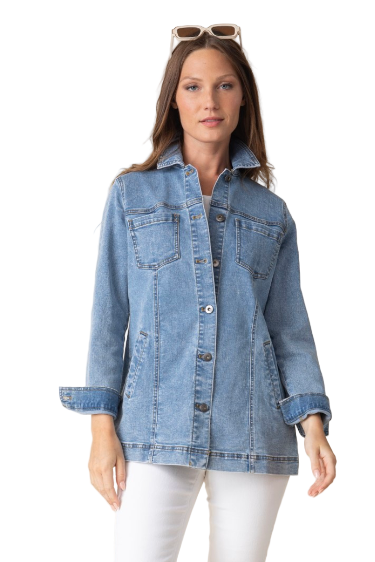 Habitat Stretch Denim Boyfriend Jacket-RESTOCKED!