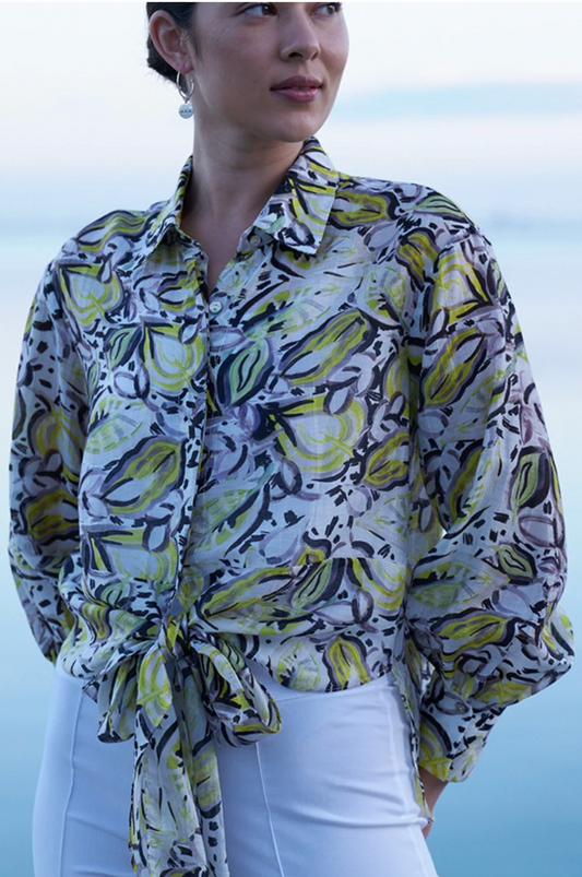 Foil Knot To Be Missed Blouse-50% OFF