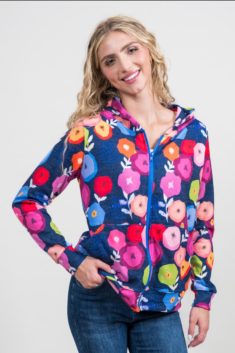 Trisha Tyler Floral Print Hoodie