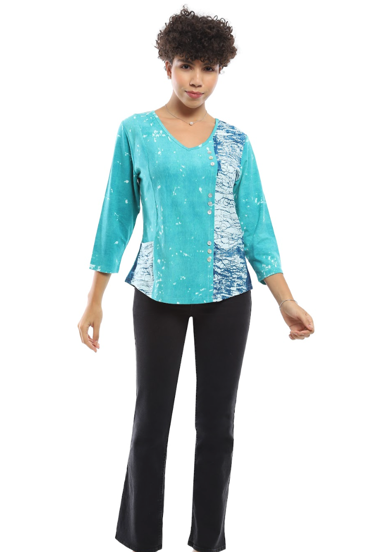 Parsley & Sage Chanda Button Top
