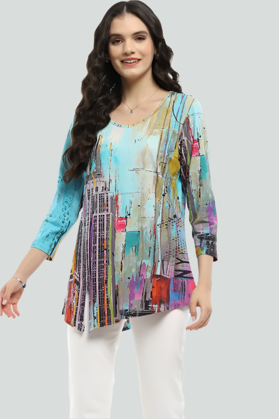 Parsley & Sage Chicago Asymmetrical Hem Tunic