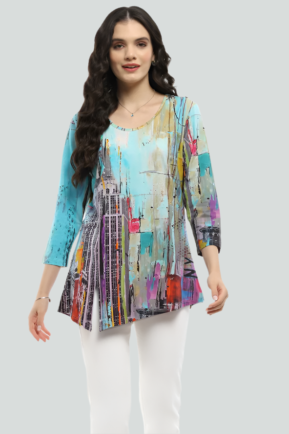 Parsley & Sage Chicago Asymmetrical Hem Tunic