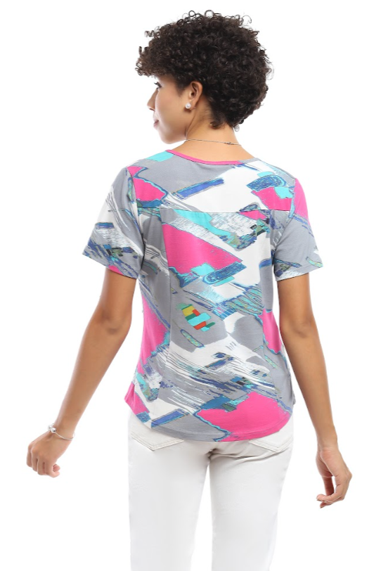 Parsley & Sage Marina Short Sleeve Button Top