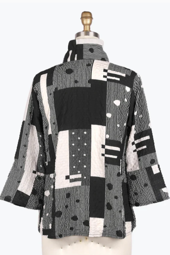 Damee Patterned Seersucker Jacket