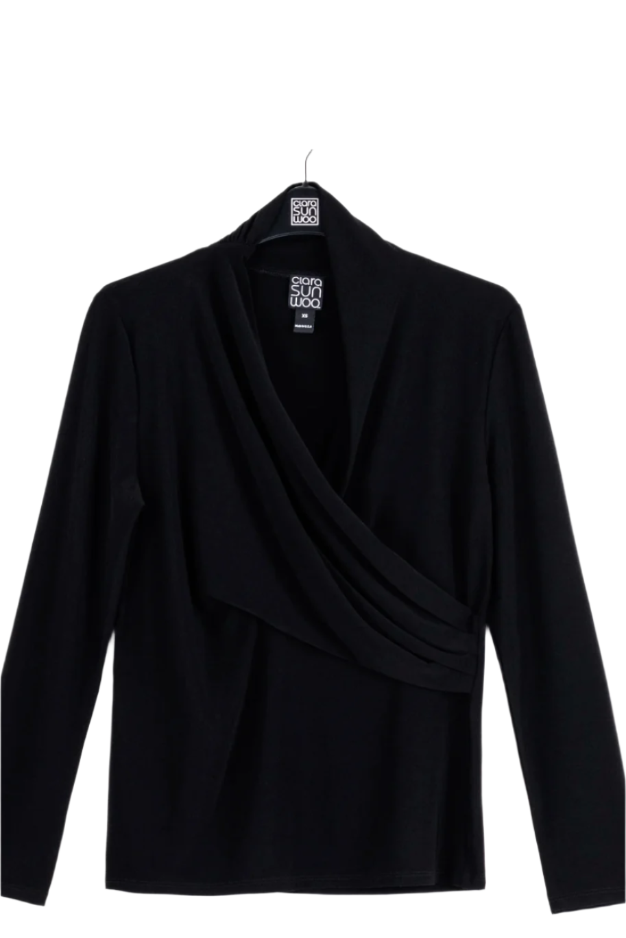 Clara SunWoo V Neck Draped Top
